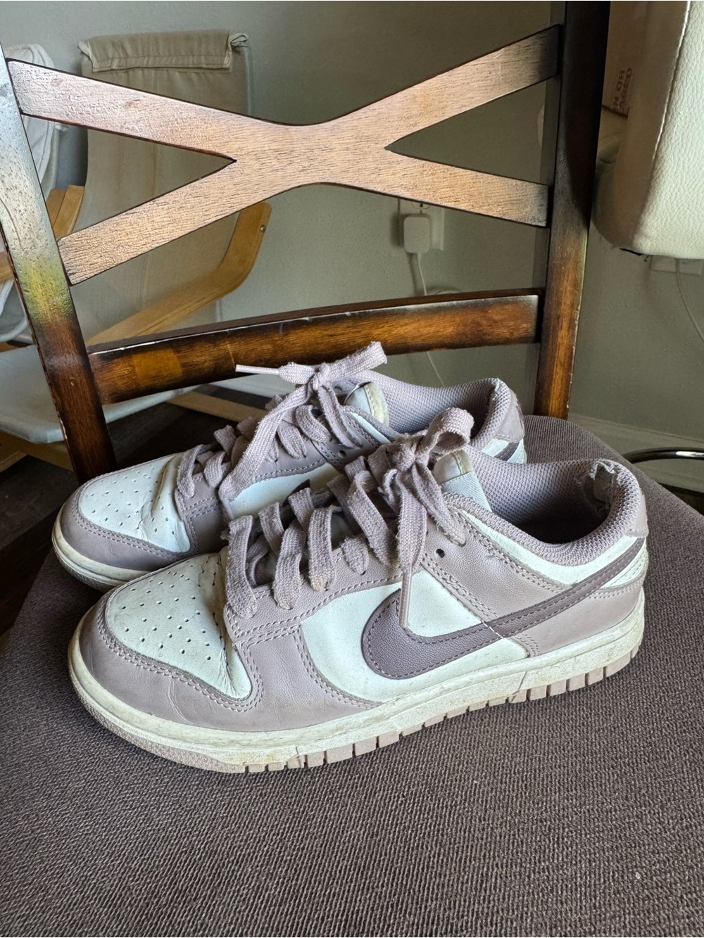 Nike Women's Sneakers in Light Mauve and White